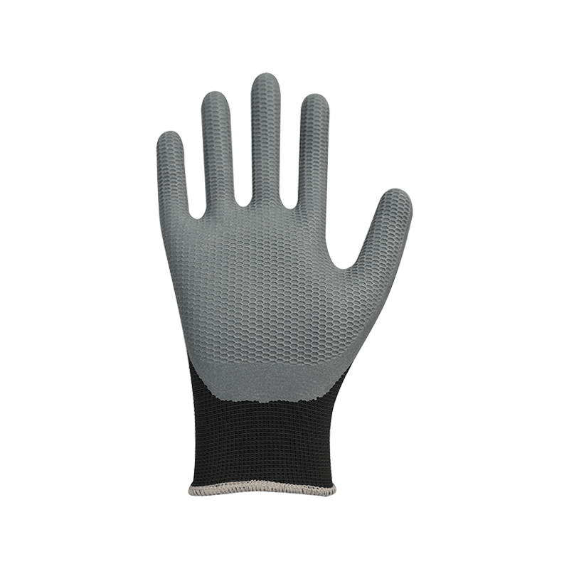13G polyester s protišmykovým penovým latexovým povlakom 13G polyester s protišmykovým penovým latexovým povlakom