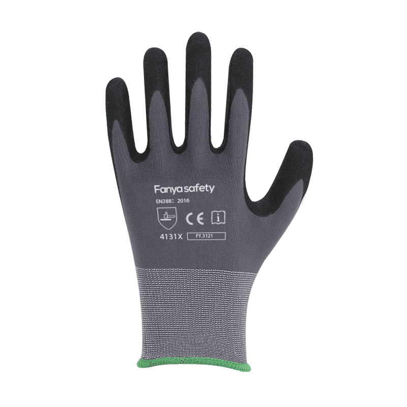 15G nylon/spandex vložka s pieskovo-nitrilovým povlakom