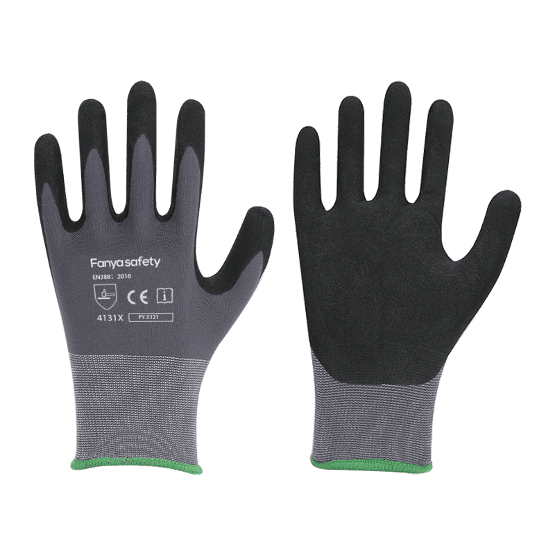 15G nylon/spandex vložka s pieskovo-nitrilovým povlakom